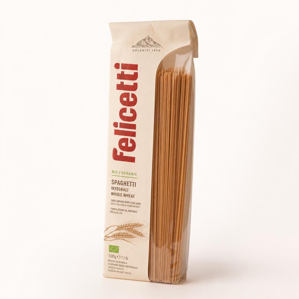 Felicetti Organic Whole Wheat Spaghetti 500 g